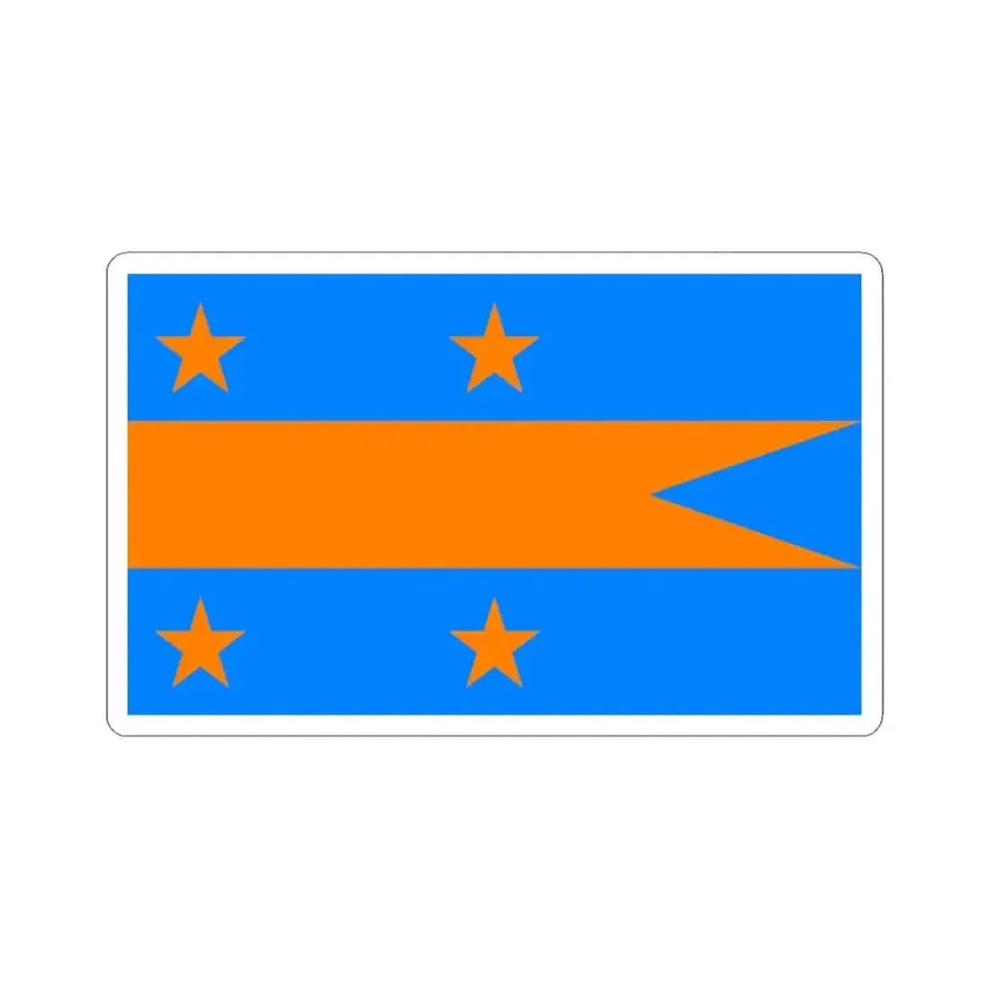 Flag of Long Island (United States) STICKER Vinyl Kiss-Cut Decal 3 Inch White - The Sticker Space