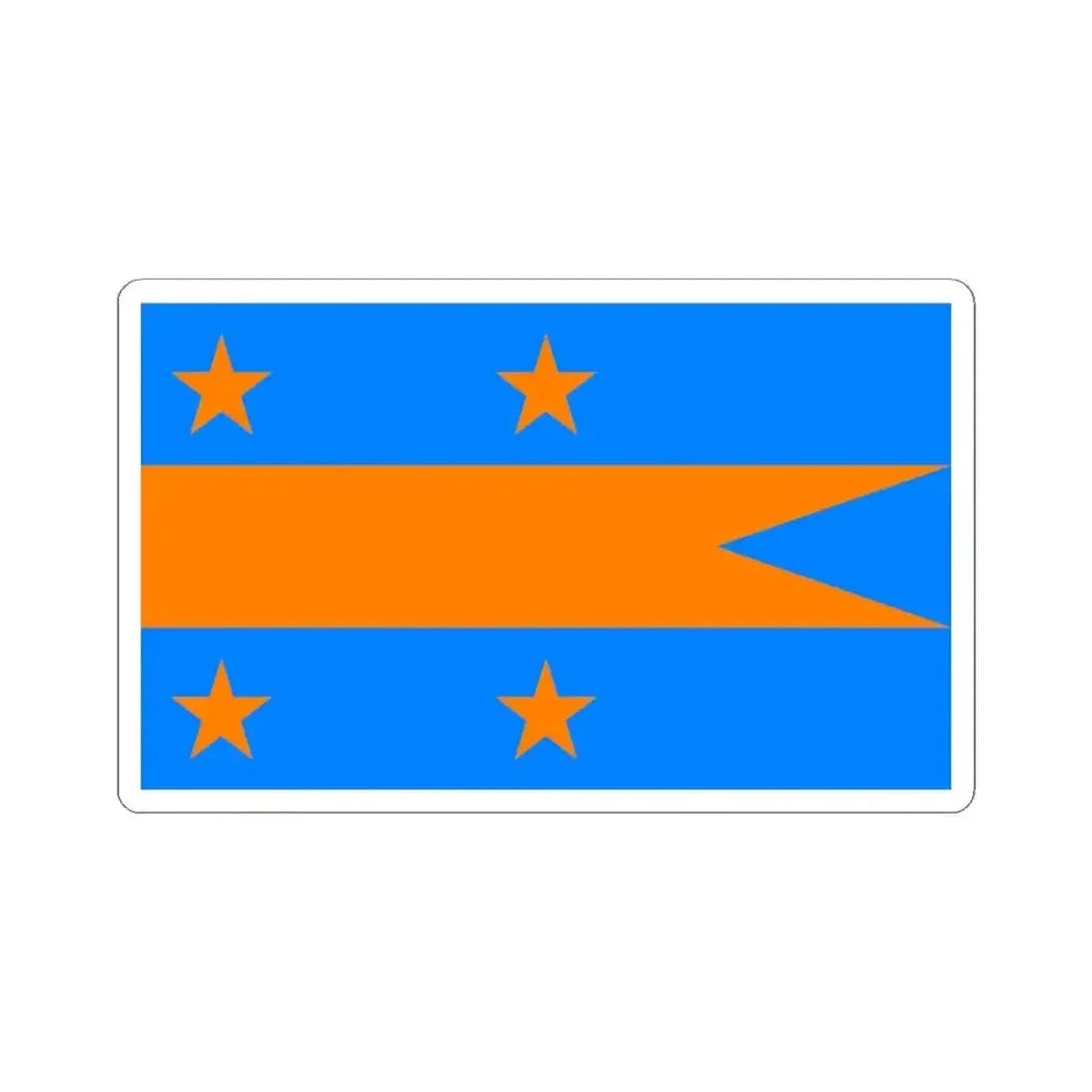 Flag of Long Island (United States) STICKER Vinyl Kiss-Cut Decal 4 Inch White - The Sticker Space