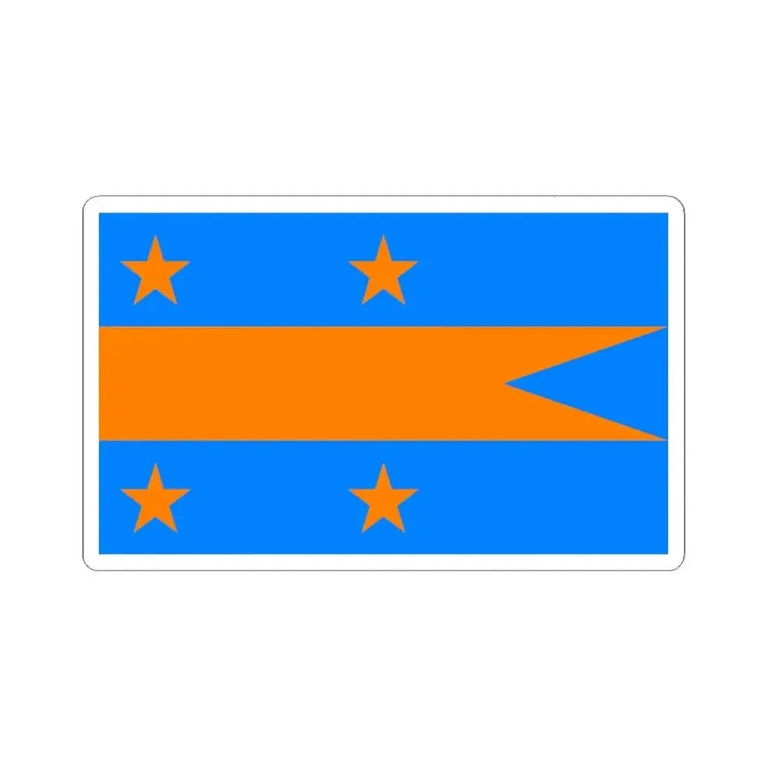 Flag of Long Island (United States) STICKER Vinyl Kiss-Cut Decal 6 Inch White - The Sticker Space