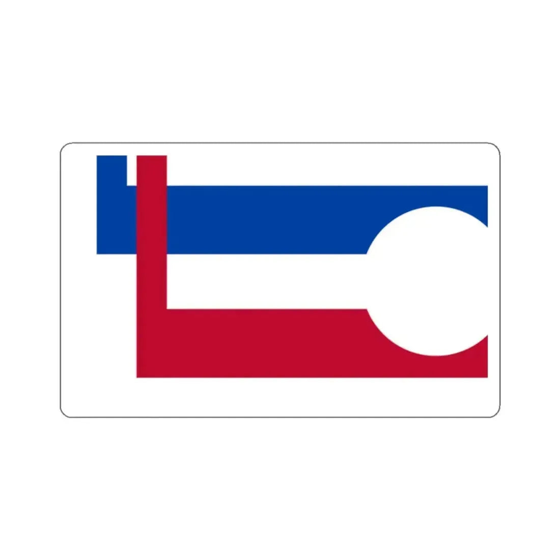 Flag of Longmont (Colorado) - STICKER Vinyl Kiss-Cut Decal 2 Inch White - The Sticker Space