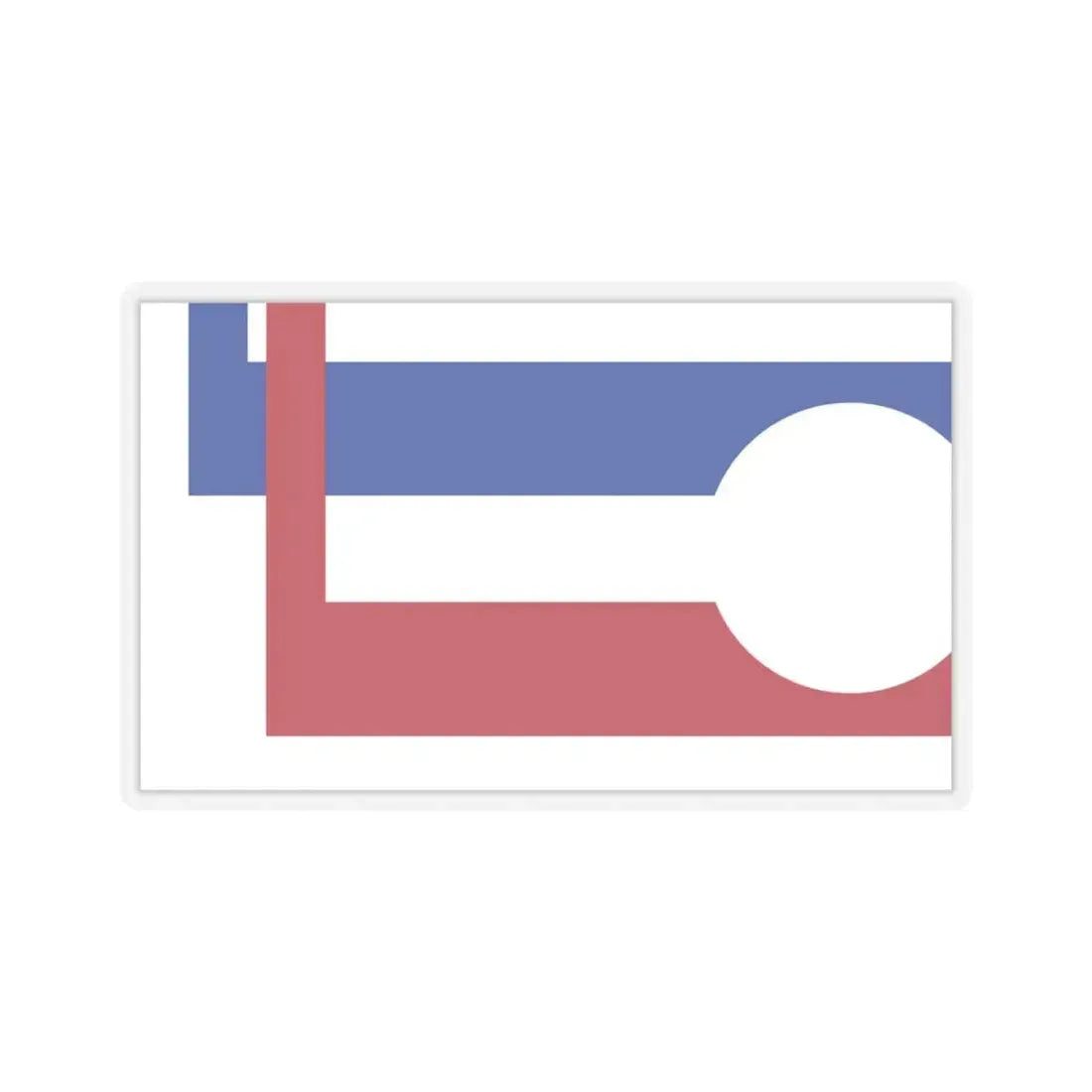 Flag of Longmont (Colorado) - STICKER Vinyl Kiss-Cut Decal 4 Inch Transparent - The Sticker Space