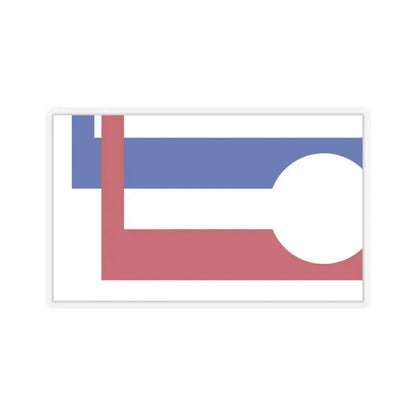 Flag of Longmont (Colorado) - STICKER Vinyl Kiss-Cut Decal 6 Inch Transparent - The Sticker Space