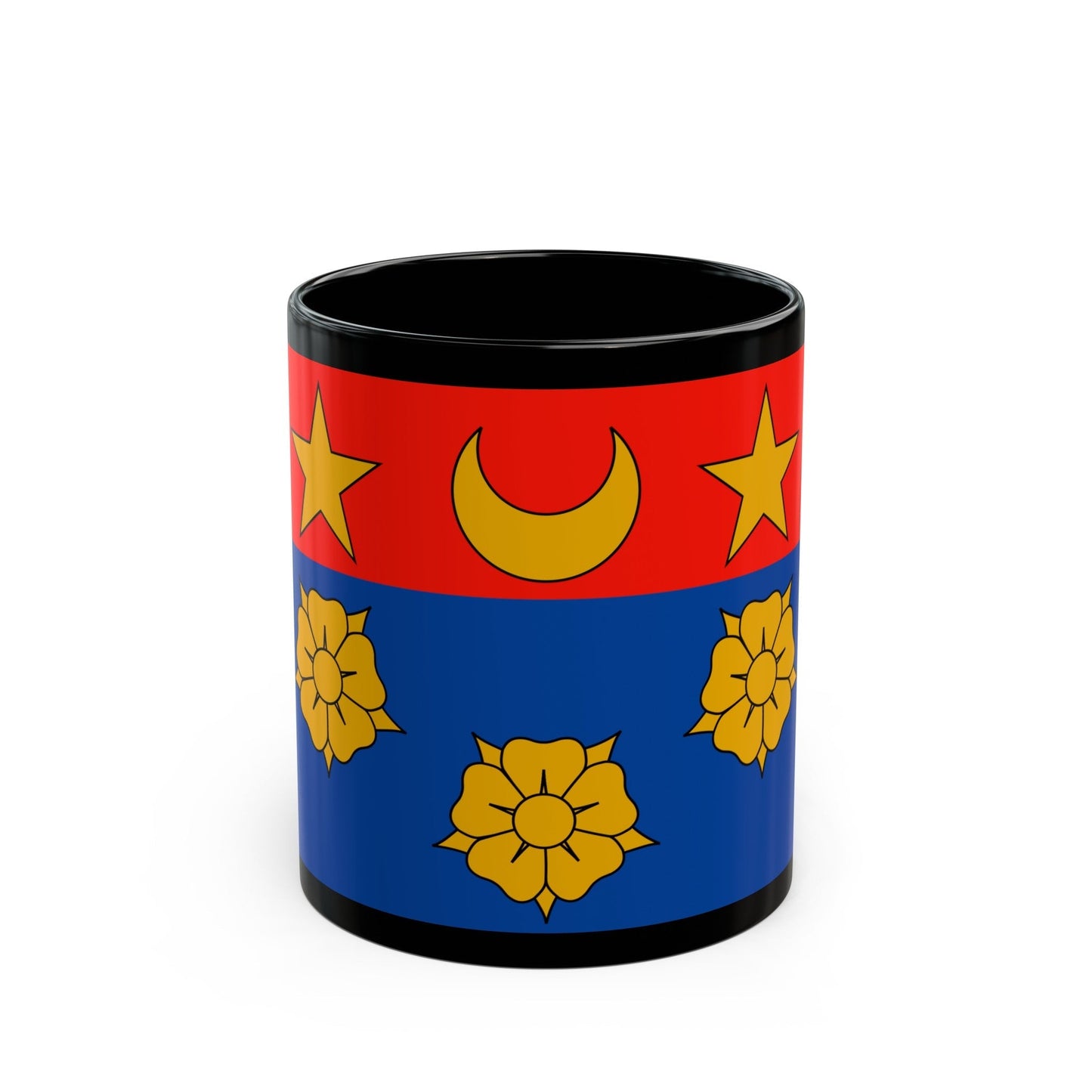 Flag of Longueuil Quebec Canada - Black Coffee Mug-11oz-The Sticker Space