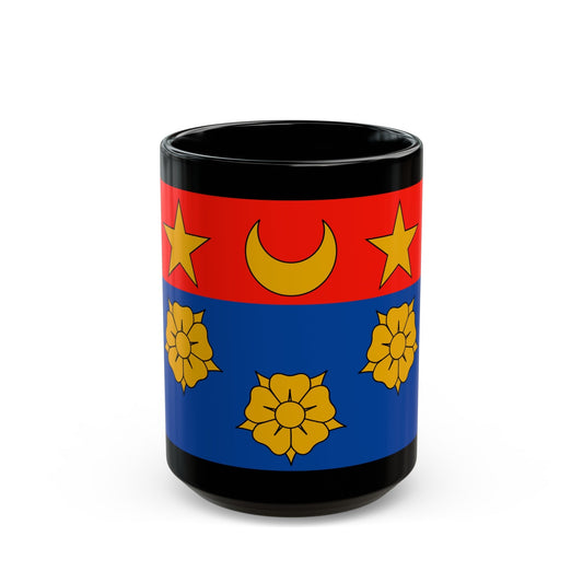 Flag of Longueuil Quebec Canada - Black Coffee Mug-15oz-The Sticker Space