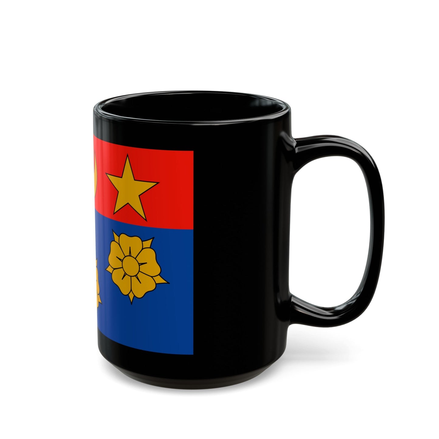 Flag of Longueuil Quebec Canada - Black Coffee Mug-The Sticker Space