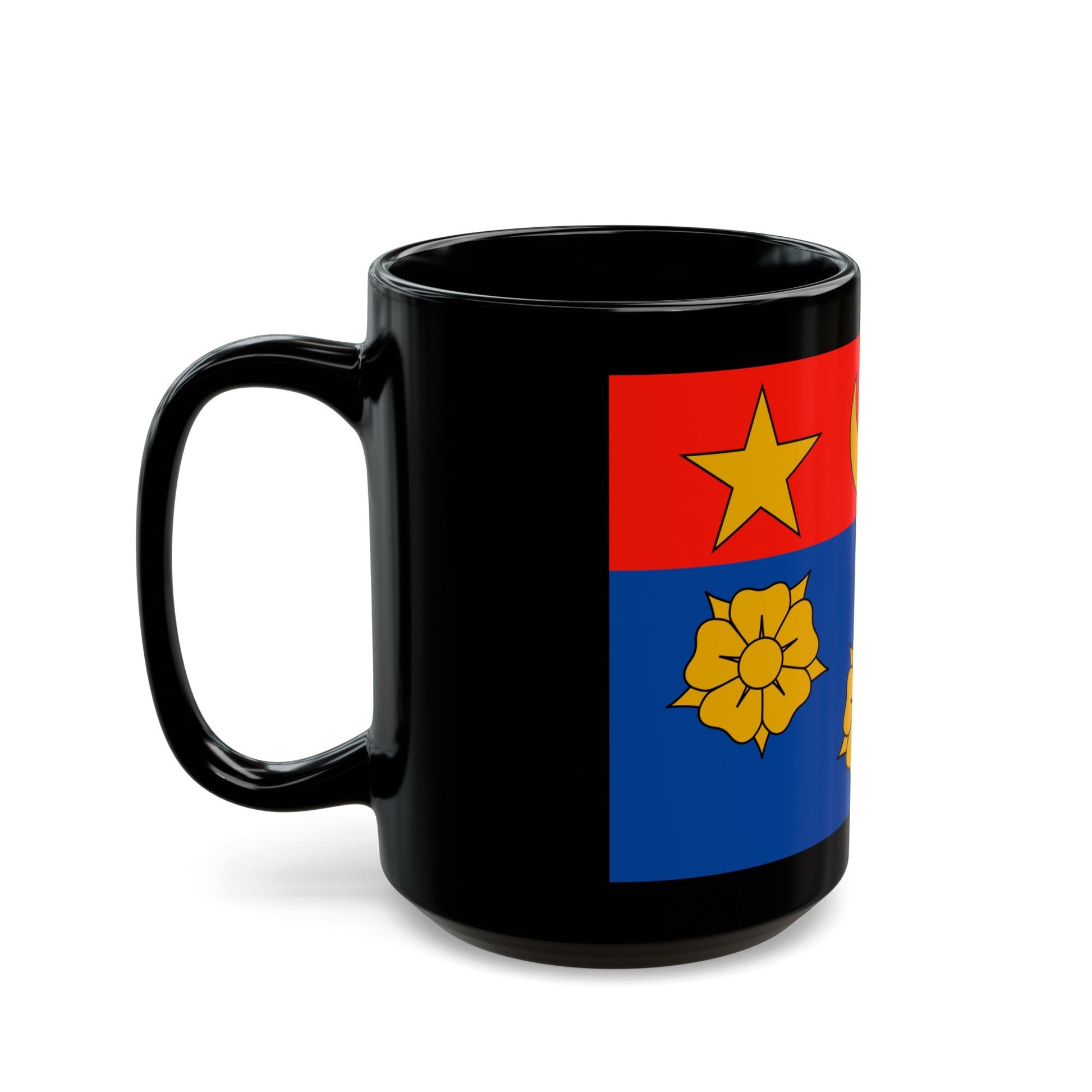 Flag of Longueuil Quebec Canada - Black Coffee Mug-The Sticker Space