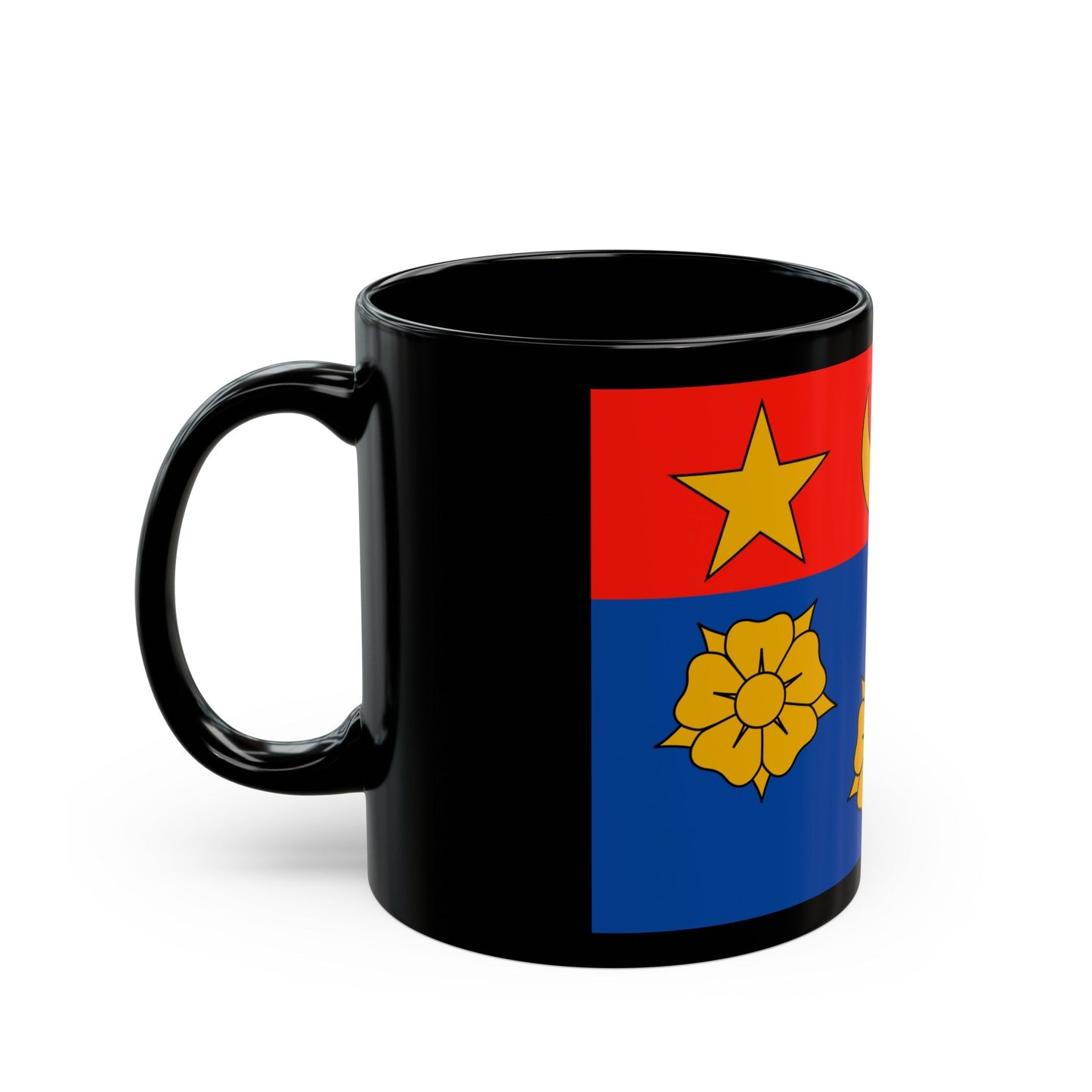 Flag of Longueuil Quebec Canada - Black Coffee Mug-The Sticker Space