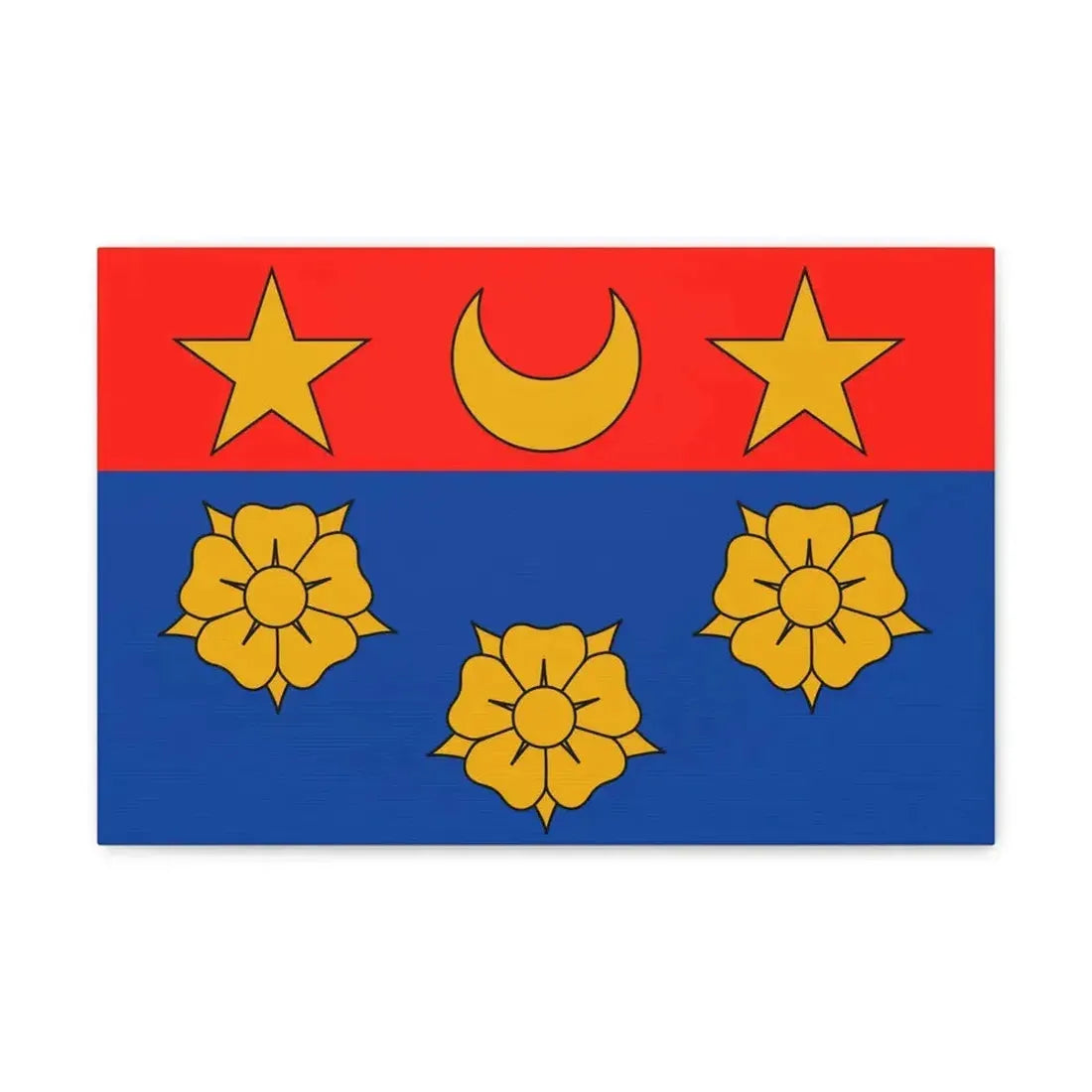 Flag of Longueuil Quebec Canada - Canvas Wall Art 18″ x 12″ 1.25" - The Sticker Space