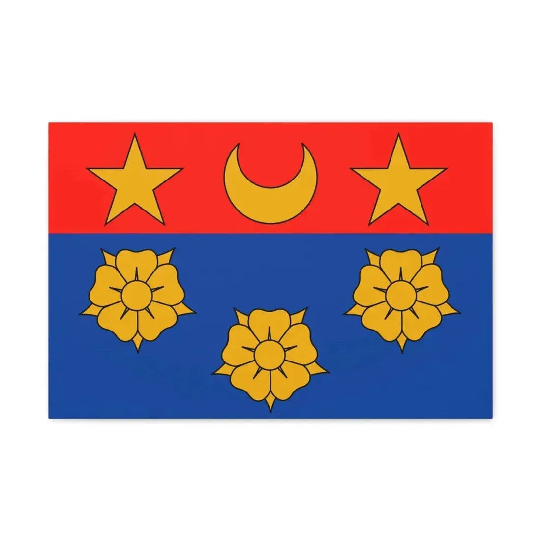 Flag of Longueuil Quebec Canada - Canvas Wall Art 24″ x 16″ 1.25" - The Sticker Space