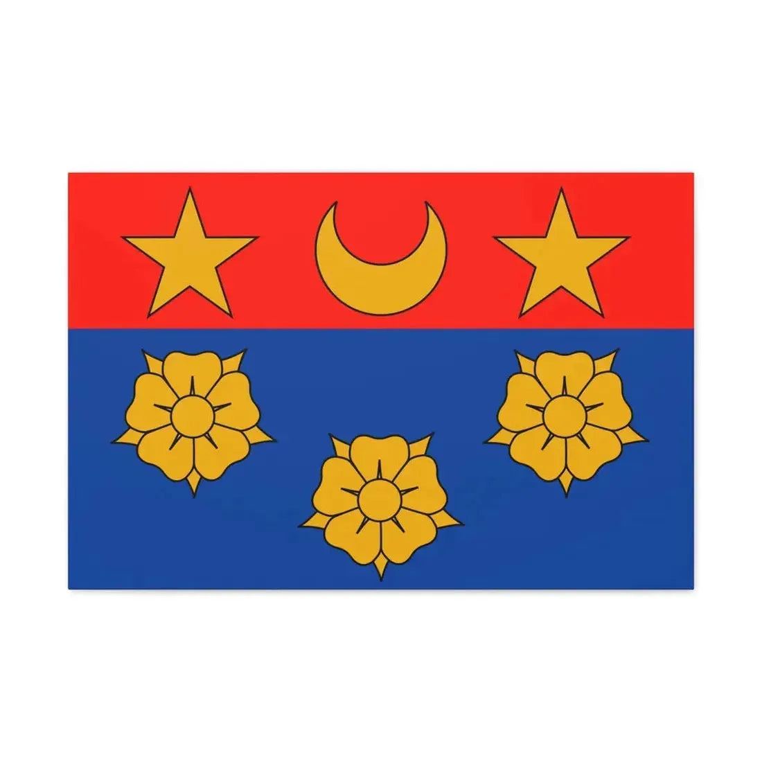 Flag of Longueuil Quebec Canada - Canvas Wall Art 30" x 20" 1.25" - The Sticker Space