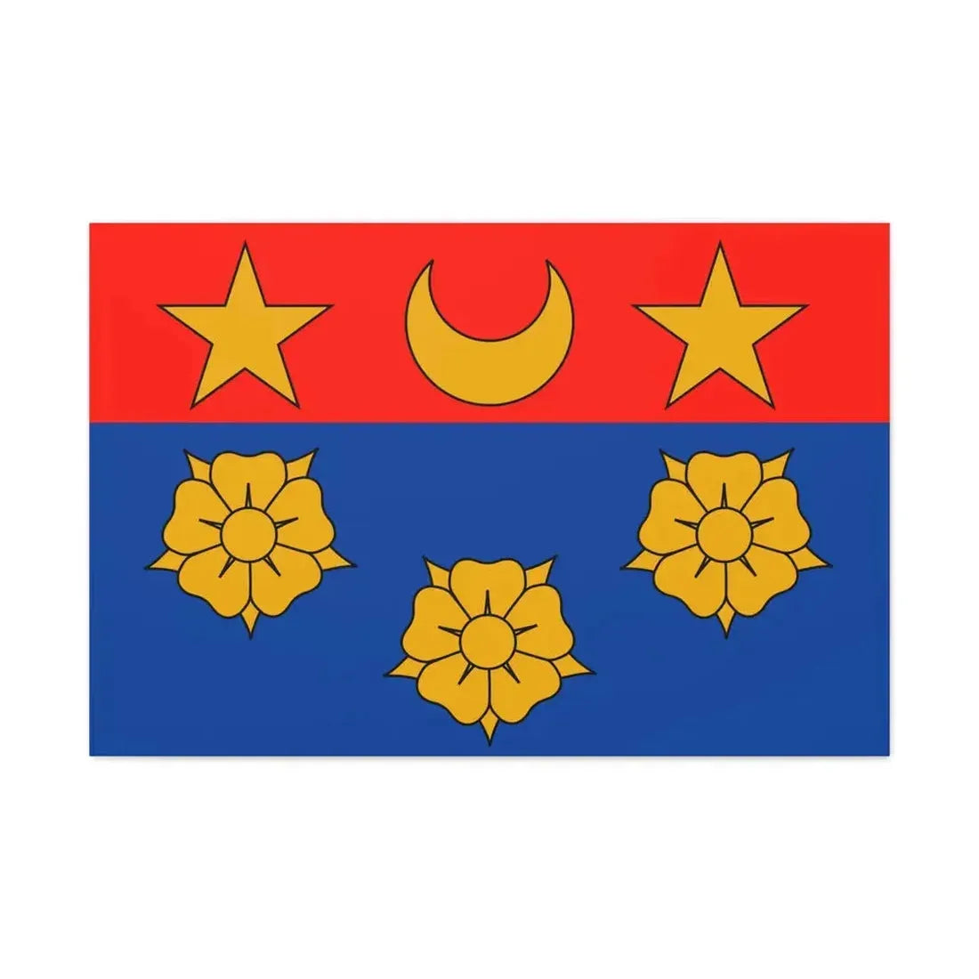 Flag of Longueuil Quebec Canada - Canvas Wall Art 36" x 24" 1.25" - The Sticker Space