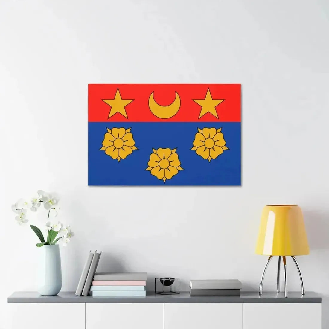 Flag of Longueuil Quebec Canada - Canvas Wall Art - The Sticker Space