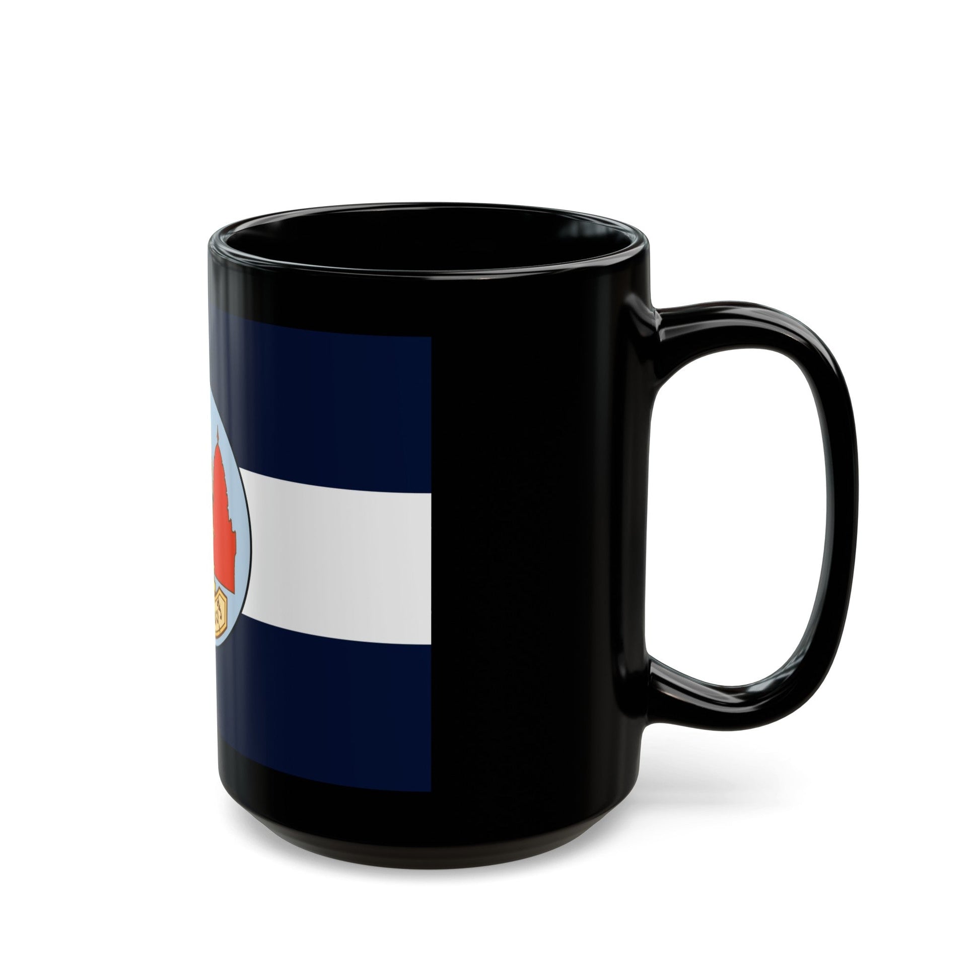 Flag of Lop Buri Province Thailand - Black Coffee Mug-The Sticker Space