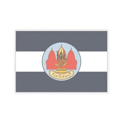 Flag of Lop Buri Province Thailand - STICKER Vinyl Kiss-Cut Decal 3 Inch Transparent - The Sticker Space