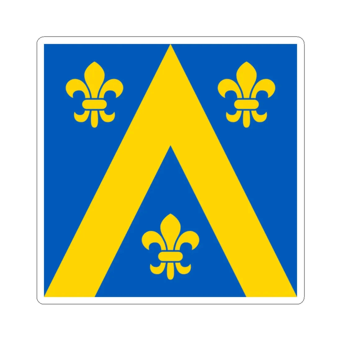 Flag of Lopatyn (Ukraine) STICKER Vinyl Kiss-Cut Decal 2 Inch White - The Sticker Space