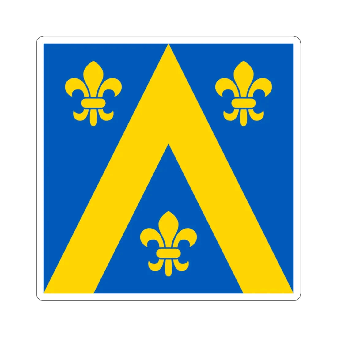 Flag of Lopatyn (Ukraine) STICKER Vinyl Kiss-Cut Decal 3 Inch White - The Sticker Space