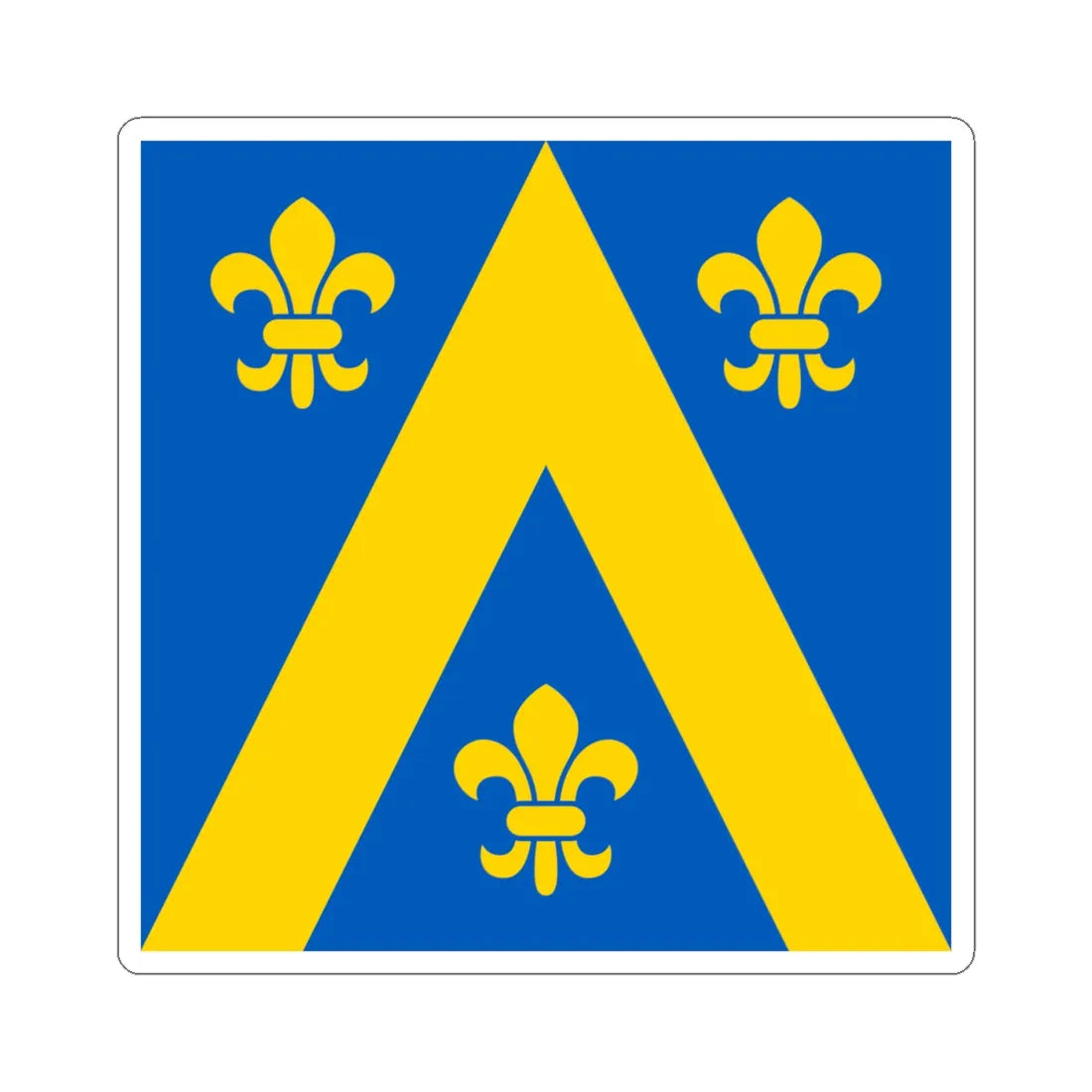 Flag of Lopatyn (Ukraine) STICKER Vinyl Kiss-Cut Decal 4 Inch White - The Sticker Space