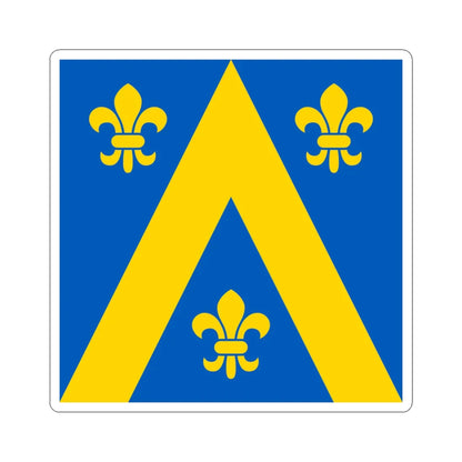 Flag of Lopatyn (Ukraine) STICKER Vinyl Kiss-Cut Decal 4 Inch White - The Sticker Space