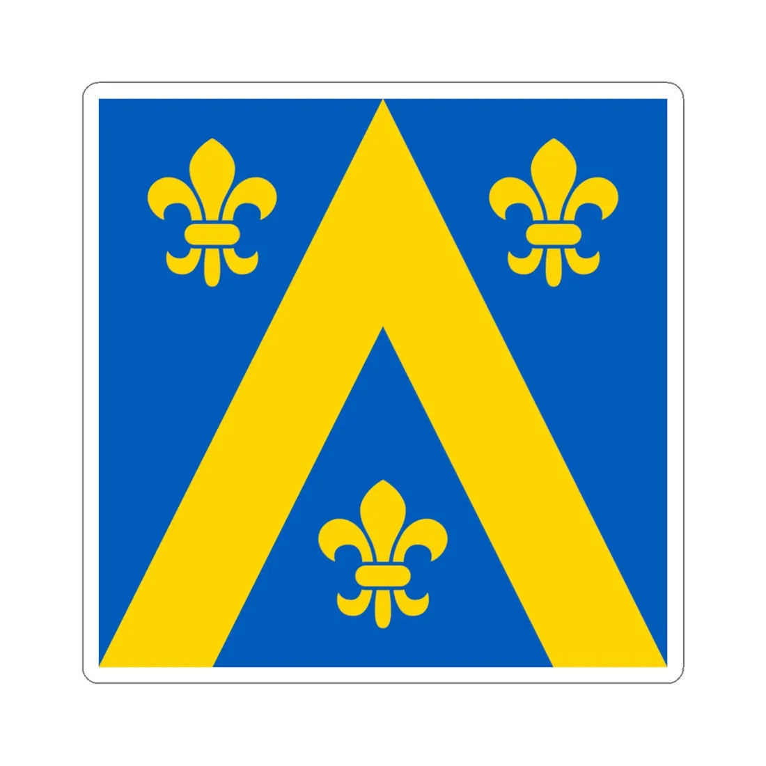 Flag of Lopatyn (Ukraine) STICKER Vinyl Kiss-Cut Decal 6 Inch White - The Sticker Space