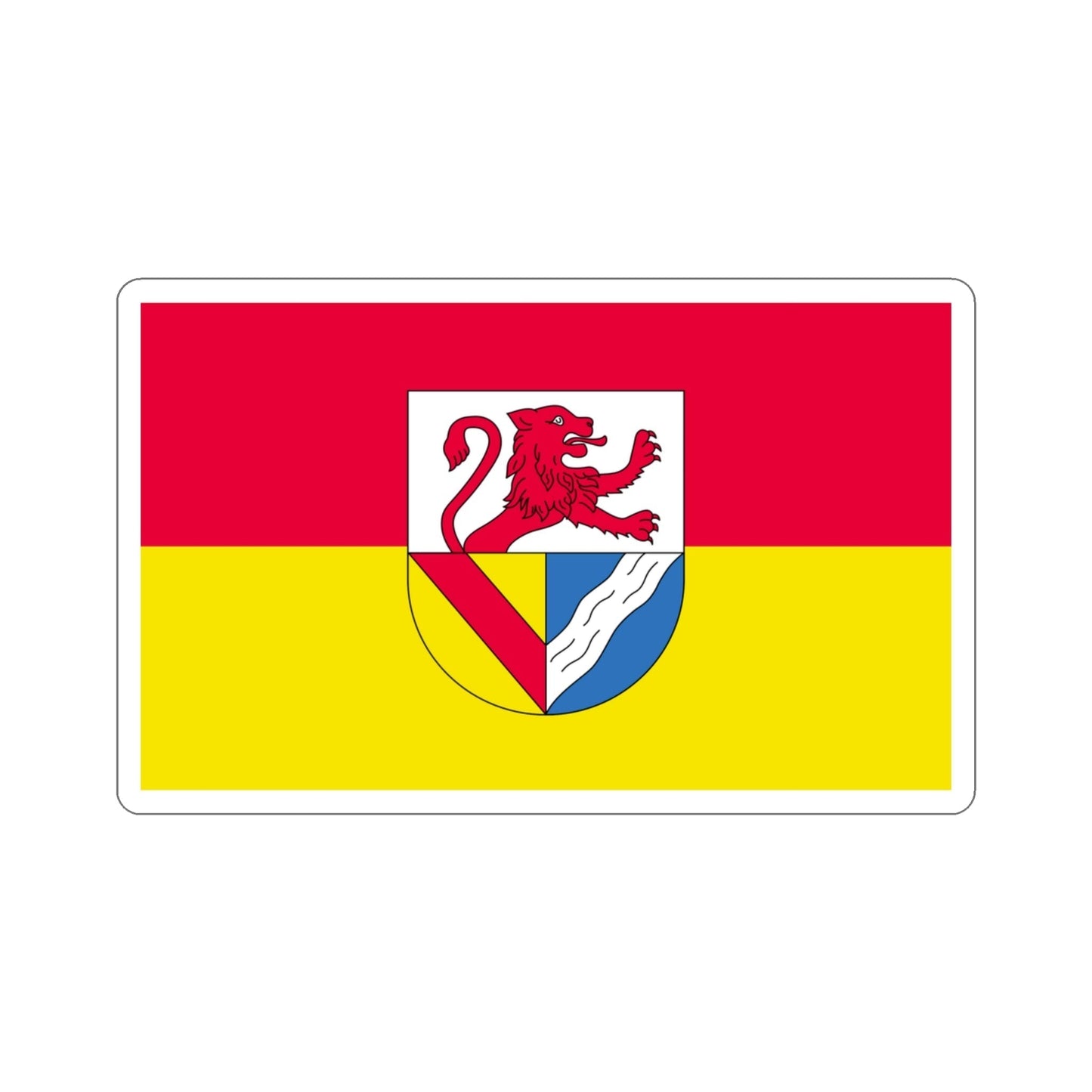 Flag of Lörrach Germany STICKER Vinyl Die-Cut Decal-3 Inch-The Sticker Space