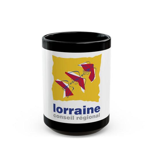 Flag of Lorraine France 2 - Black Coffee Mug-15oz-The Sticker Space