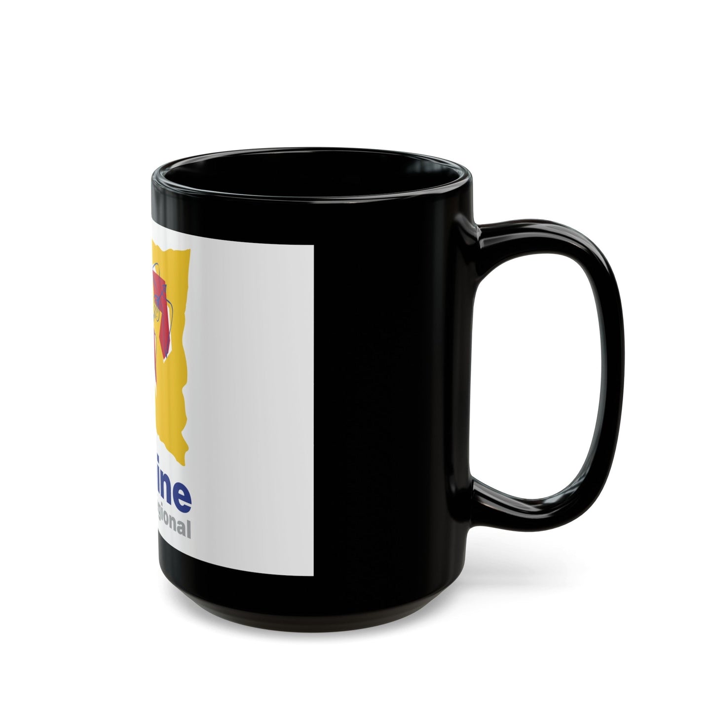 Flag of Lorraine France 2 - Black Coffee Mug-The Sticker Space