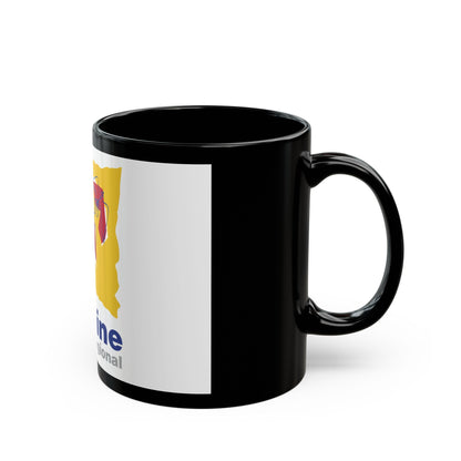 Flag of Lorraine France 2 - Black Coffee Mug-The Sticker Space