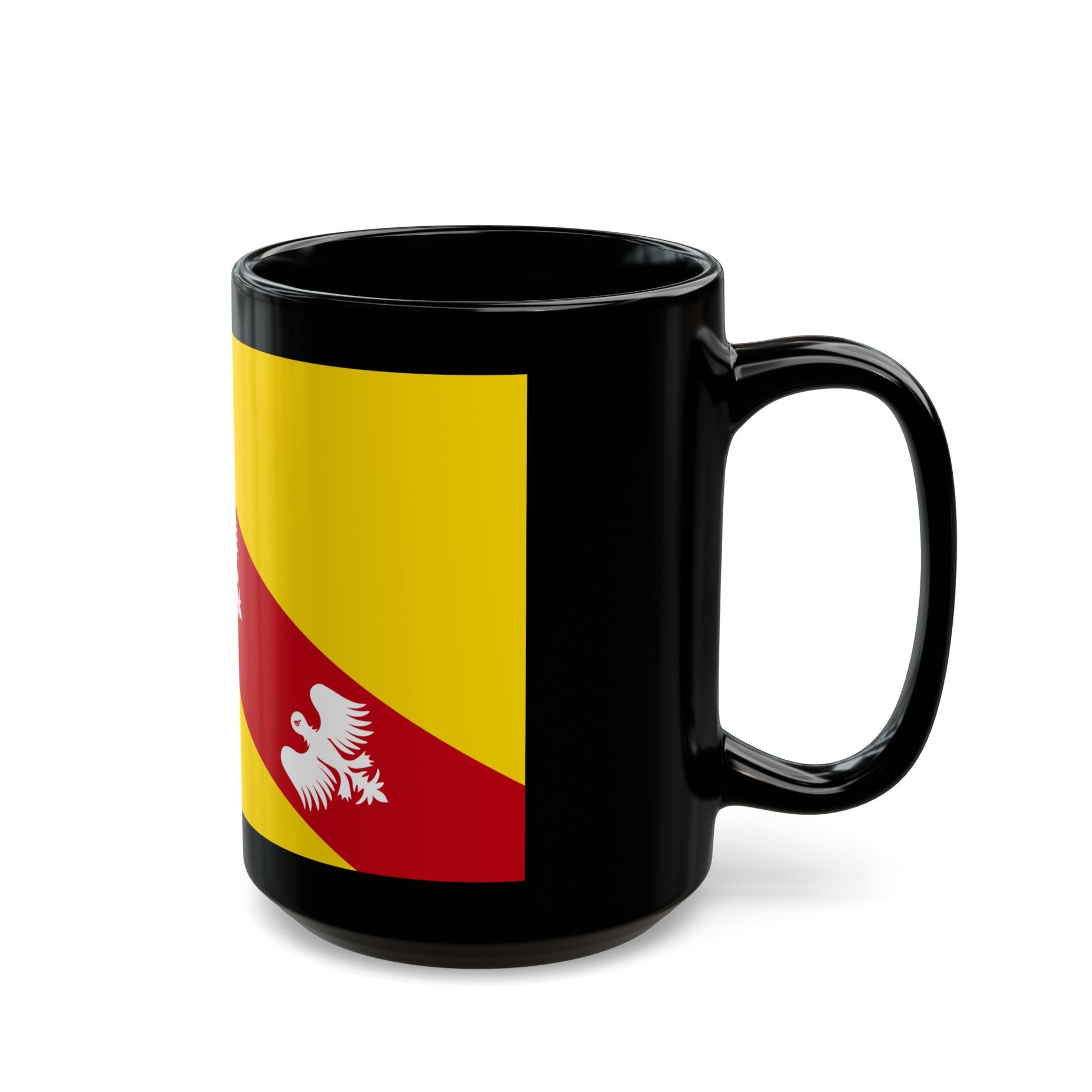 Flag of Lorraine France - Black Coffee Mug-The Sticker Space