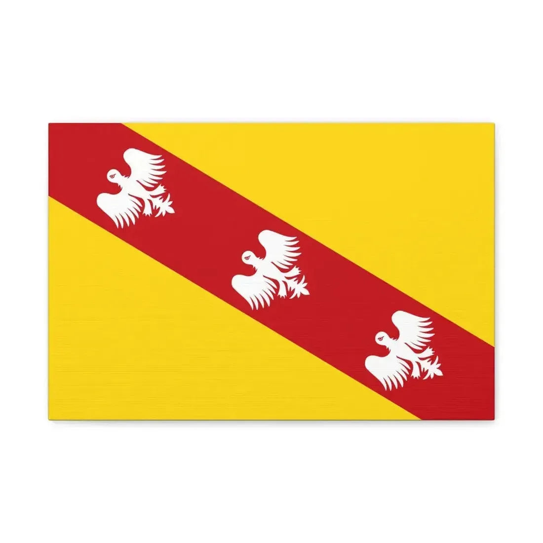 Flag of Lorraine France - Canvas Wall Art 18″ x 12″ 1.25" - The Sticker Space