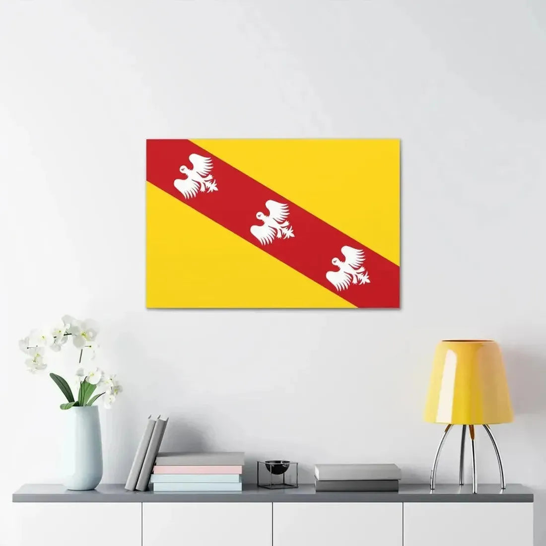 Flag of Lorraine France - Canvas Wall Art - The Sticker Space