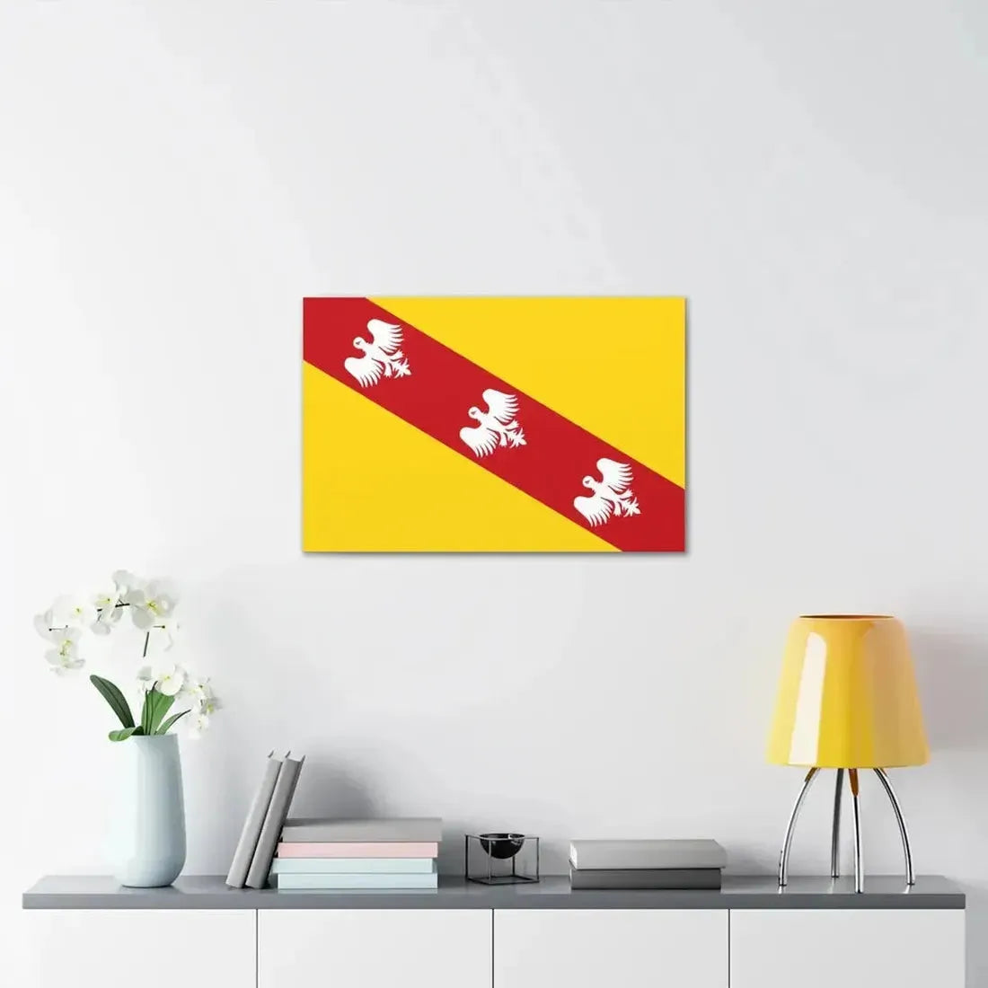 Flag of Lorraine France - Canvas Wall Art - The Sticker Space