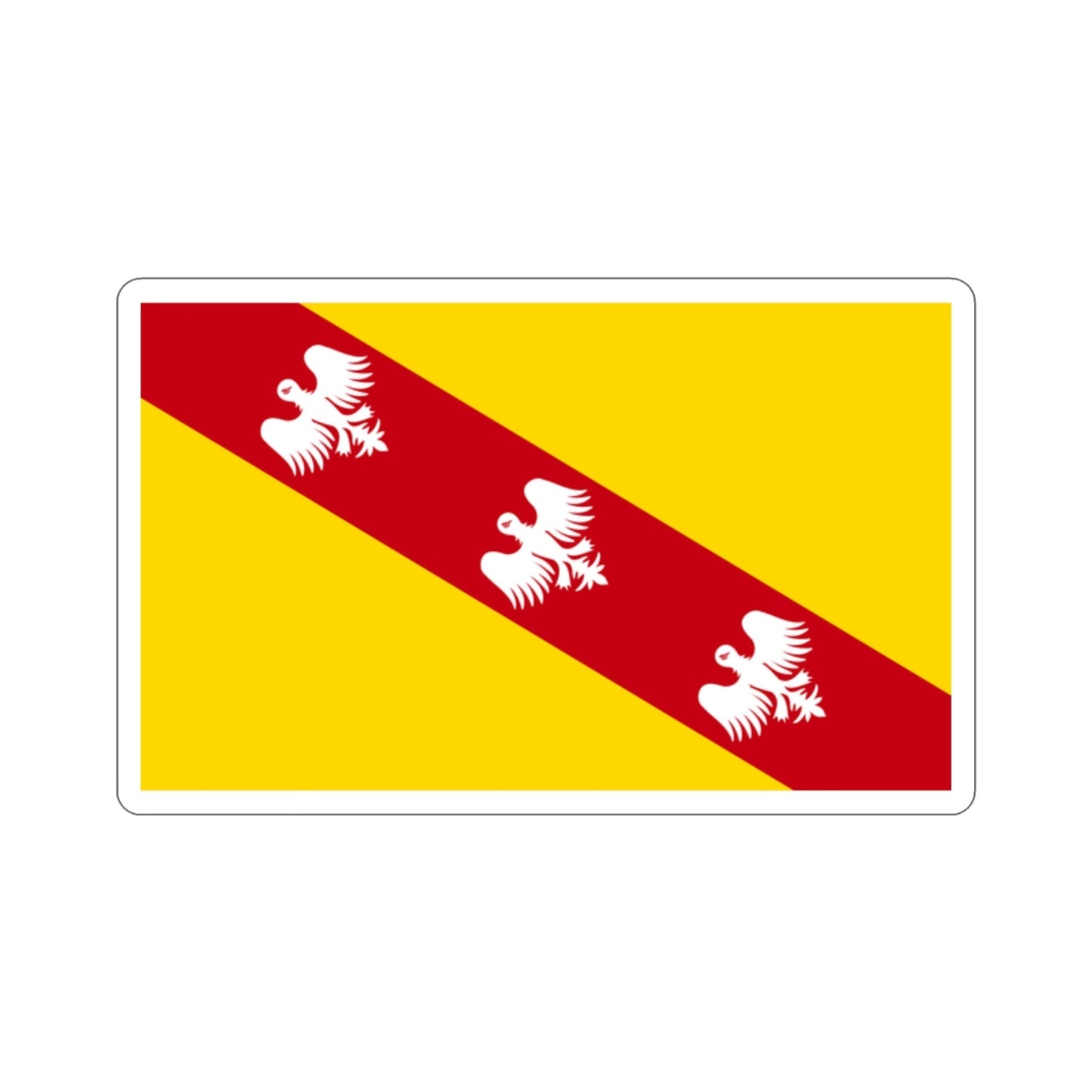 Flag of Lorraine France STICKER Vinyl Die-Cut Decal-2 Inch-The Sticker Space