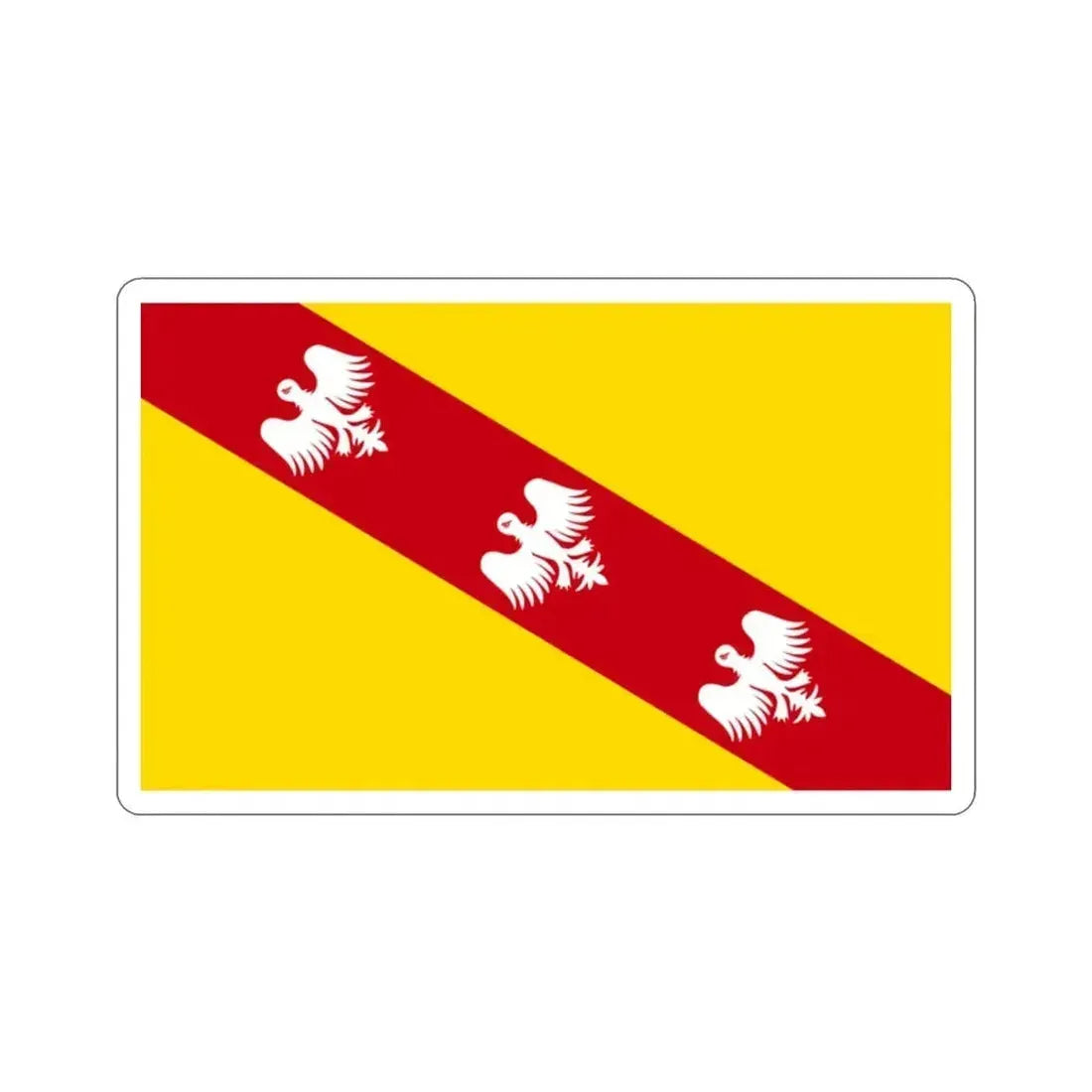 Flag of Lorraine France STICKER Vinyl Die-Cut Decal 2 Inch - The Sticker Space