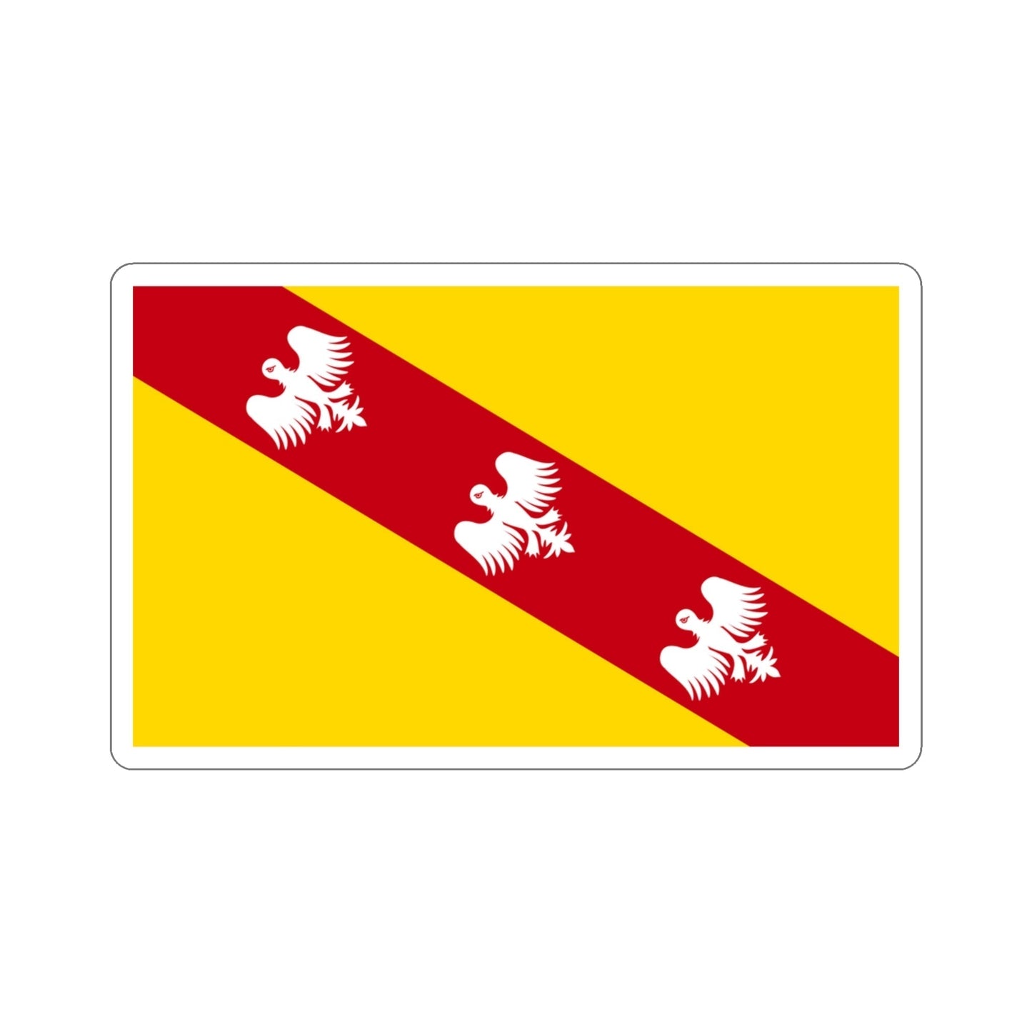 Flag of Lorraine France STICKER Vinyl Die-Cut Decal-3 Inch-The Sticker Space