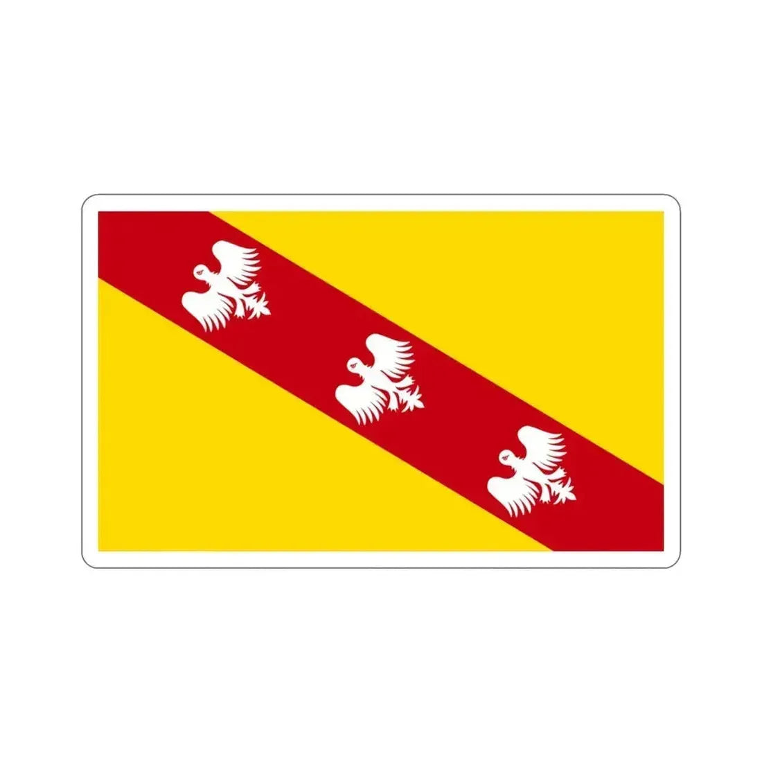 Flag of Lorraine France STICKER Vinyl Die-Cut Decal 3 Inch - The Sticker Space