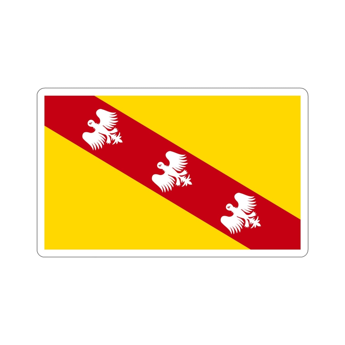 Flag of Lorraine France STICKER Vinyl Die-Cut Decal-4 Inch-The Sticker Space