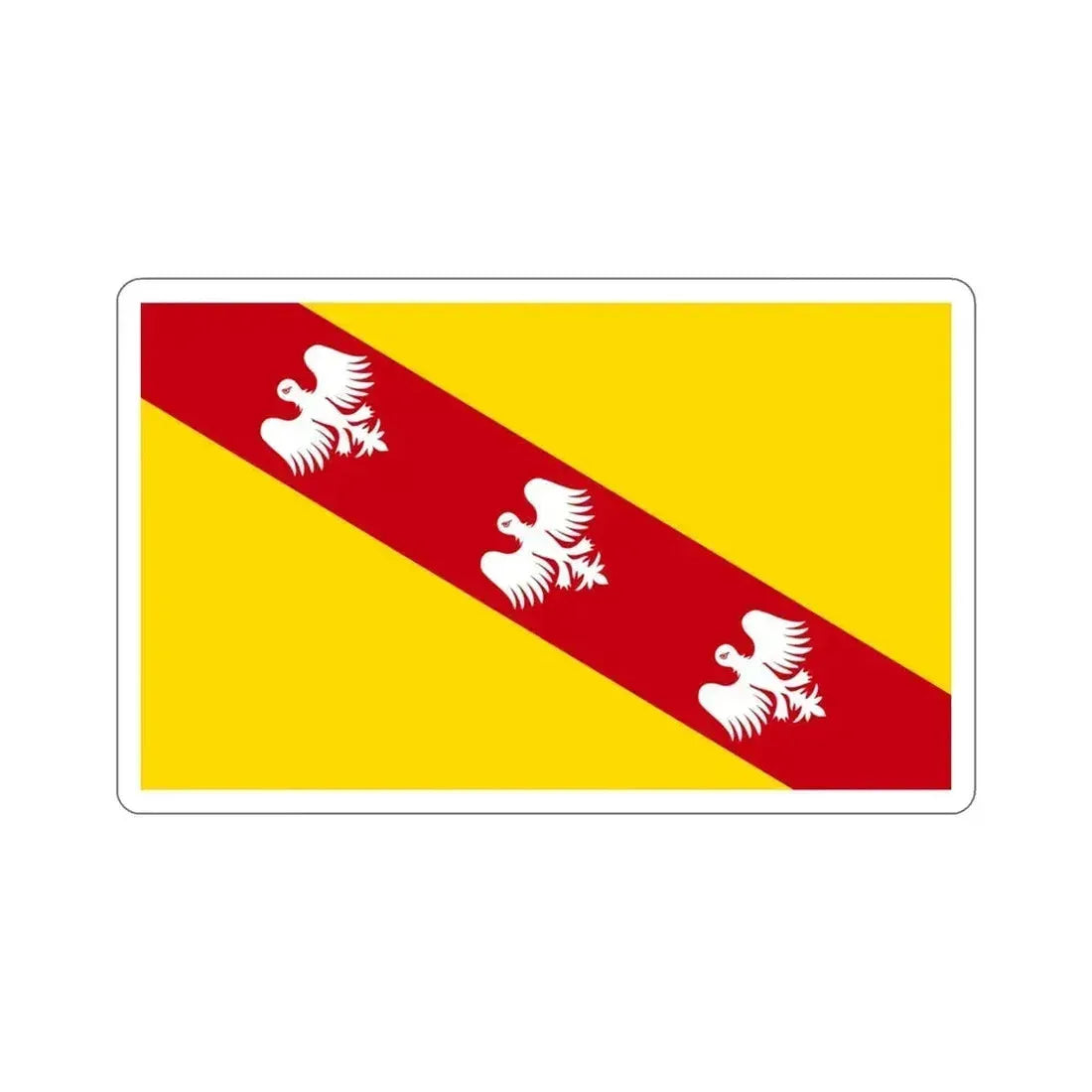 Flag of Lorraine France STICKER Vinyl Die-Cut Decal 4 Inch - The Sticker Space