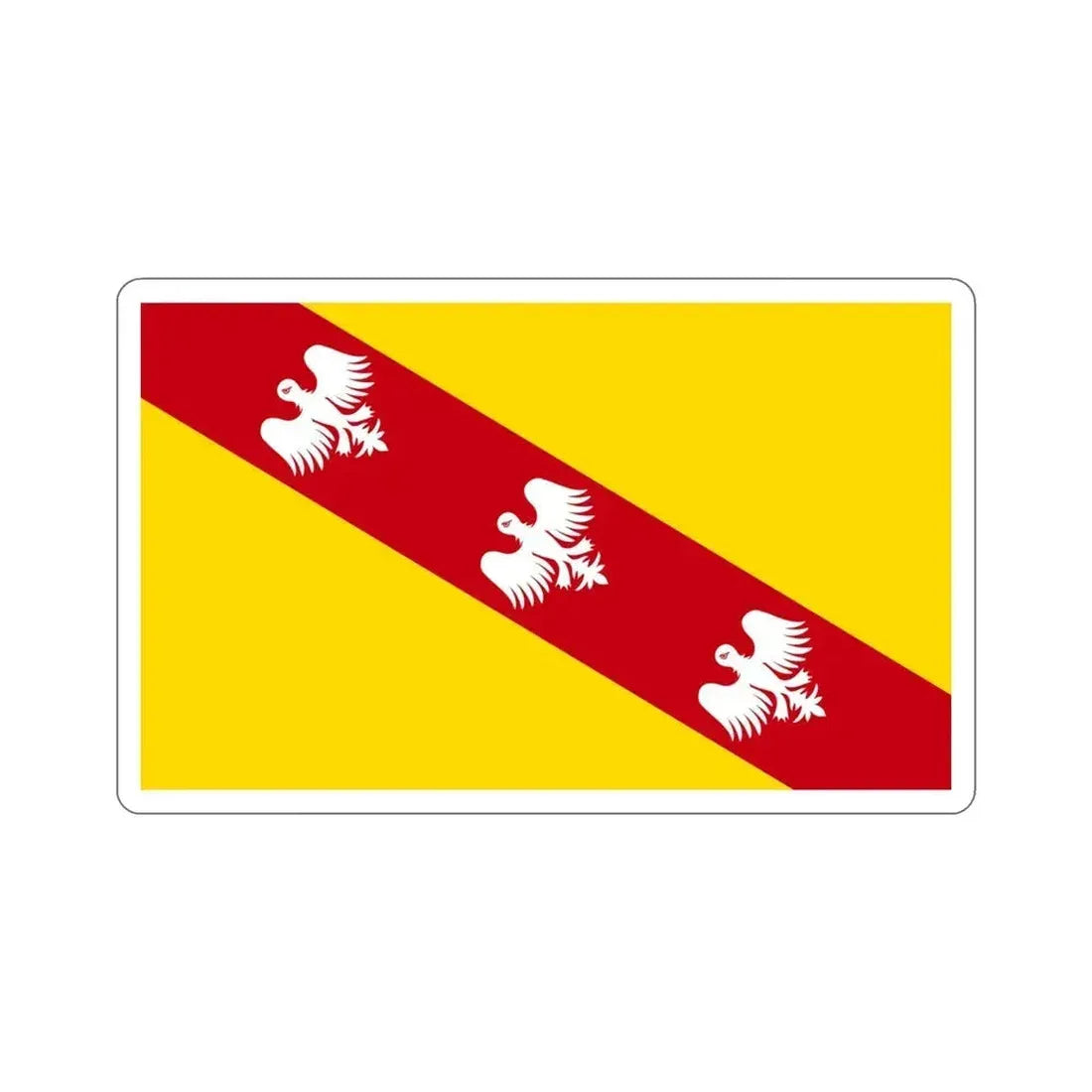 Flag of Lorraine France STICKER Vinyl Die-Cut Decal 4 Inch - The Sticker Space
