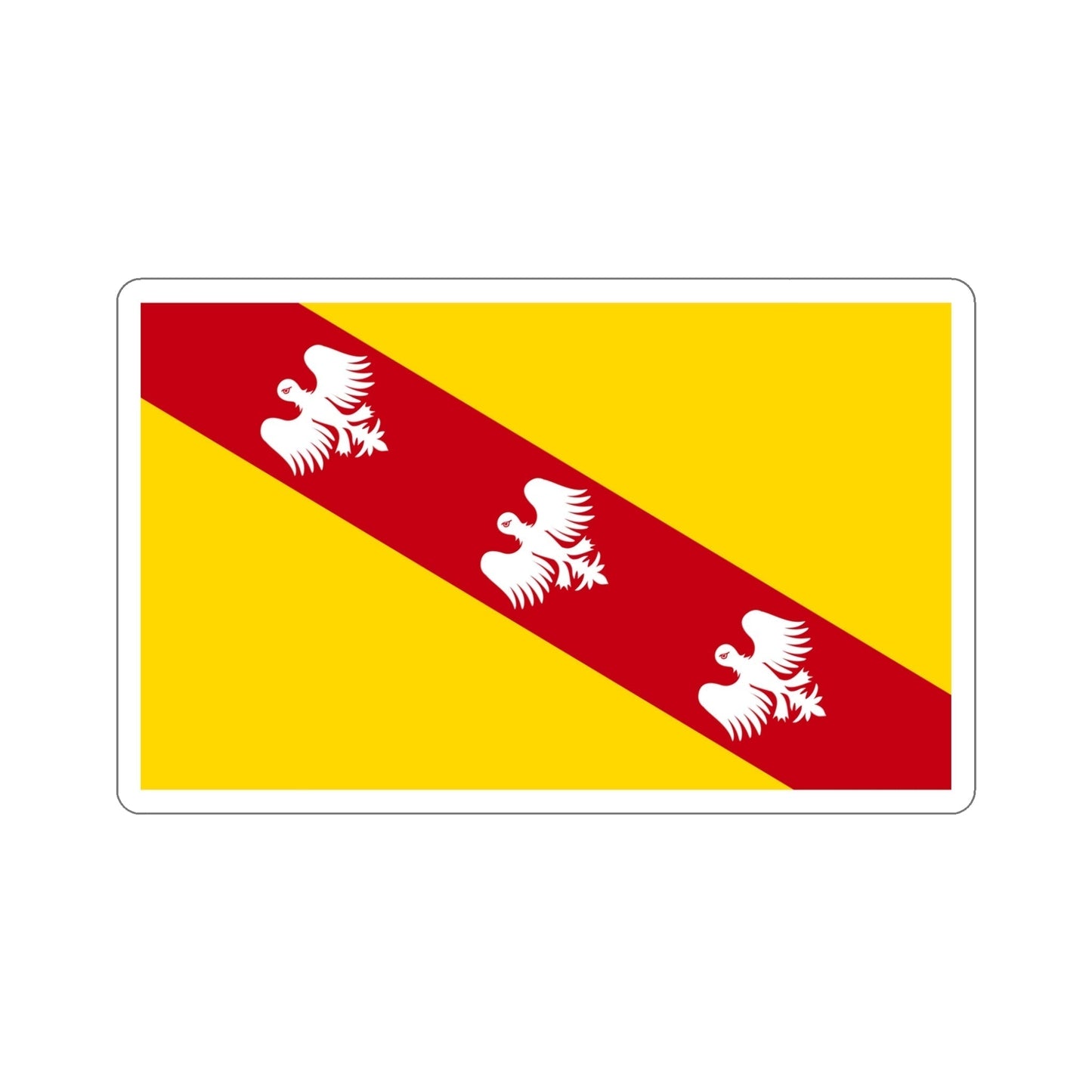 Flag of Lorraine France STICKER Vinyl Die-Cut Decal-5 Inch-The Sticker Space