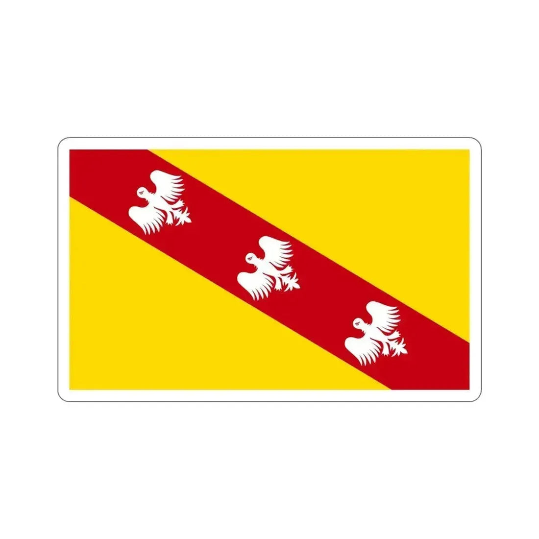 Flag of Lorraine France STICKER Vinyl Die-Cut Decal 5 Inch - The Sticker Space