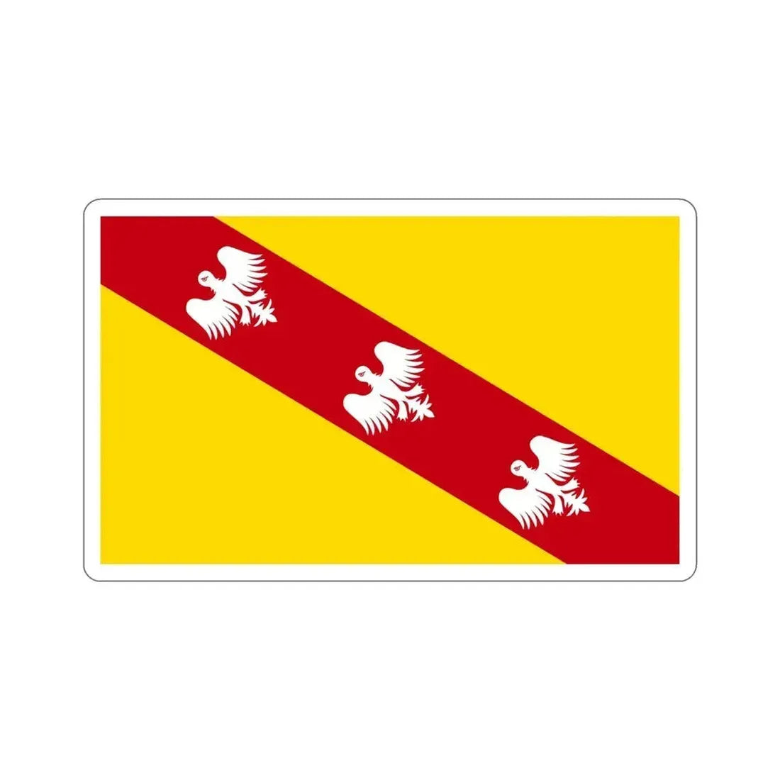 Flag of Lorraine France STICKER Vinyl Die-Cut Decal 5 Inch - The Sticker Space