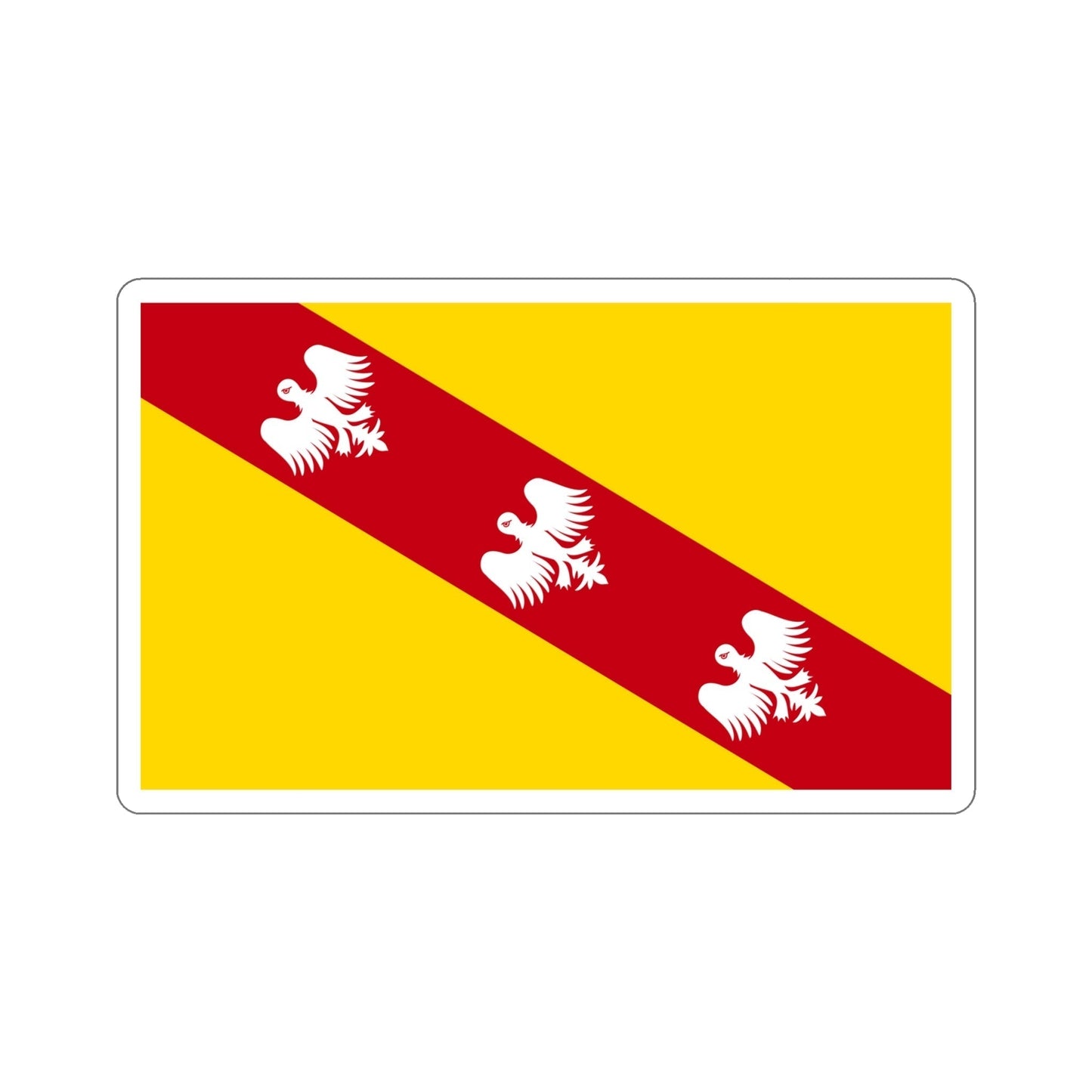 Flag of Lorraine France STICKER Vinyl Die-Cut Decal-6 Inch-The Sticker Space