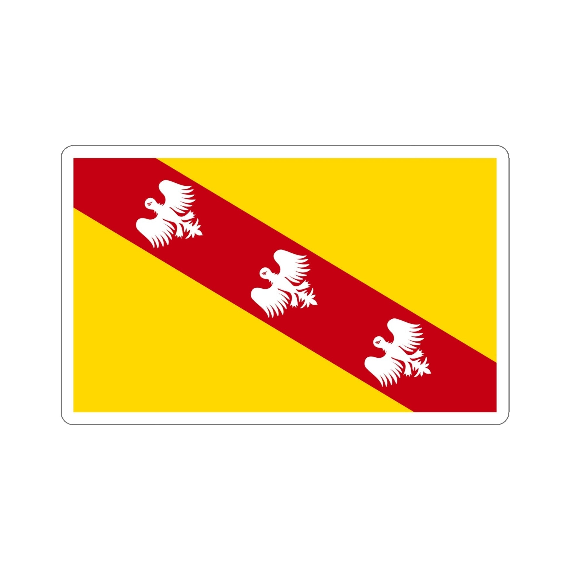 Flag of Lorraine France STICKER Vinyl Die-Cut Decal-6 Inch-The Sticker Space