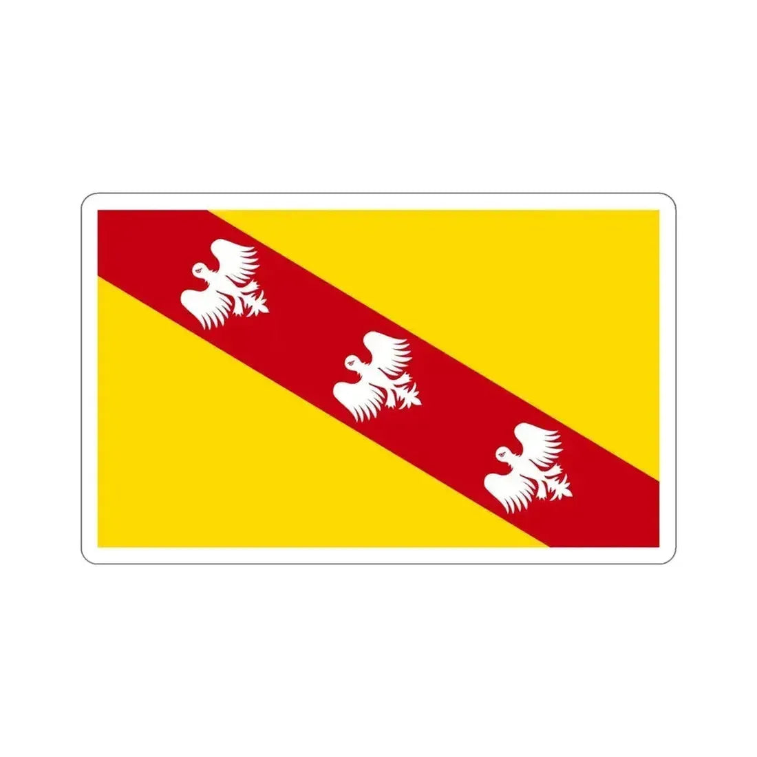 Flag of Lorraine France STICKER Vinyl Die-Cut Decal 6 Inch - The Sticker Space