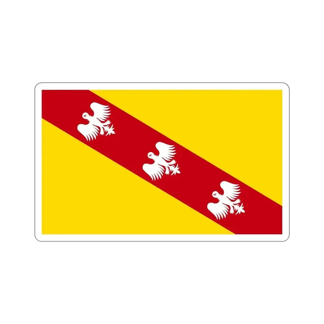 Flag of Lorraine France STICKER Vinyl Die-Cut Decal 6 Inch - The Sticker Space