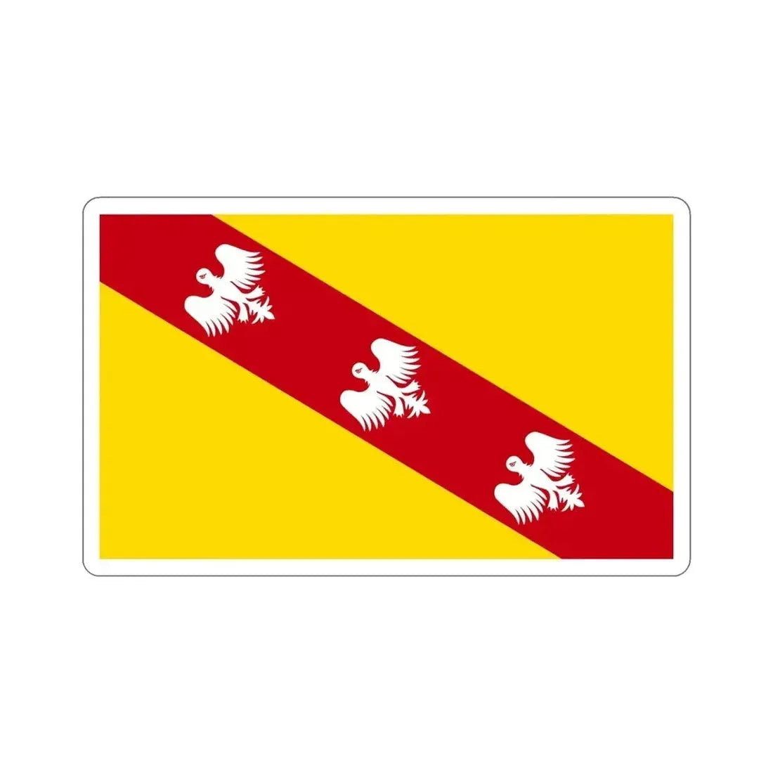 Flag of Lorraine France STICKER Vinyl Die-Cut Decal - The Sticker Space