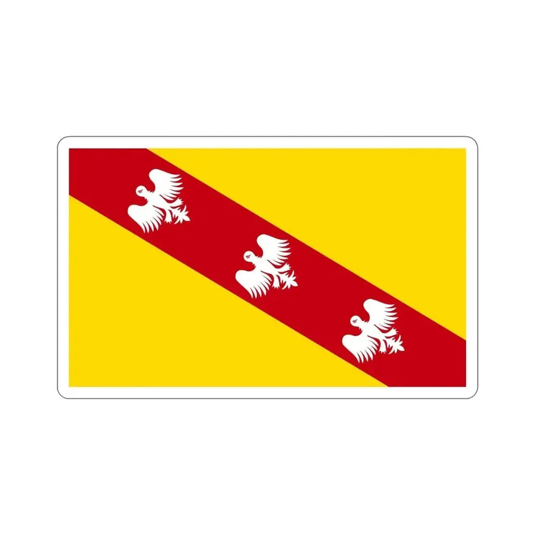 Flag of Lorraine France STICKER Vinyl Die-Cut Decal - The Sticker Space