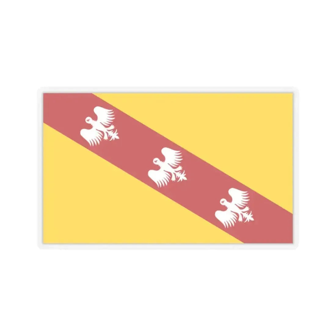 Flag of Lorraine France - STICKER Vinyl Kiss-Cut Decal 2 Inch Transparent - The Sticker Space