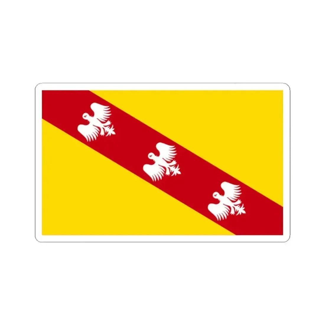Flag of Lorraine France - STICKER Vinyl Kiss-Cut Decal 2 Inch White - The Sticker Space