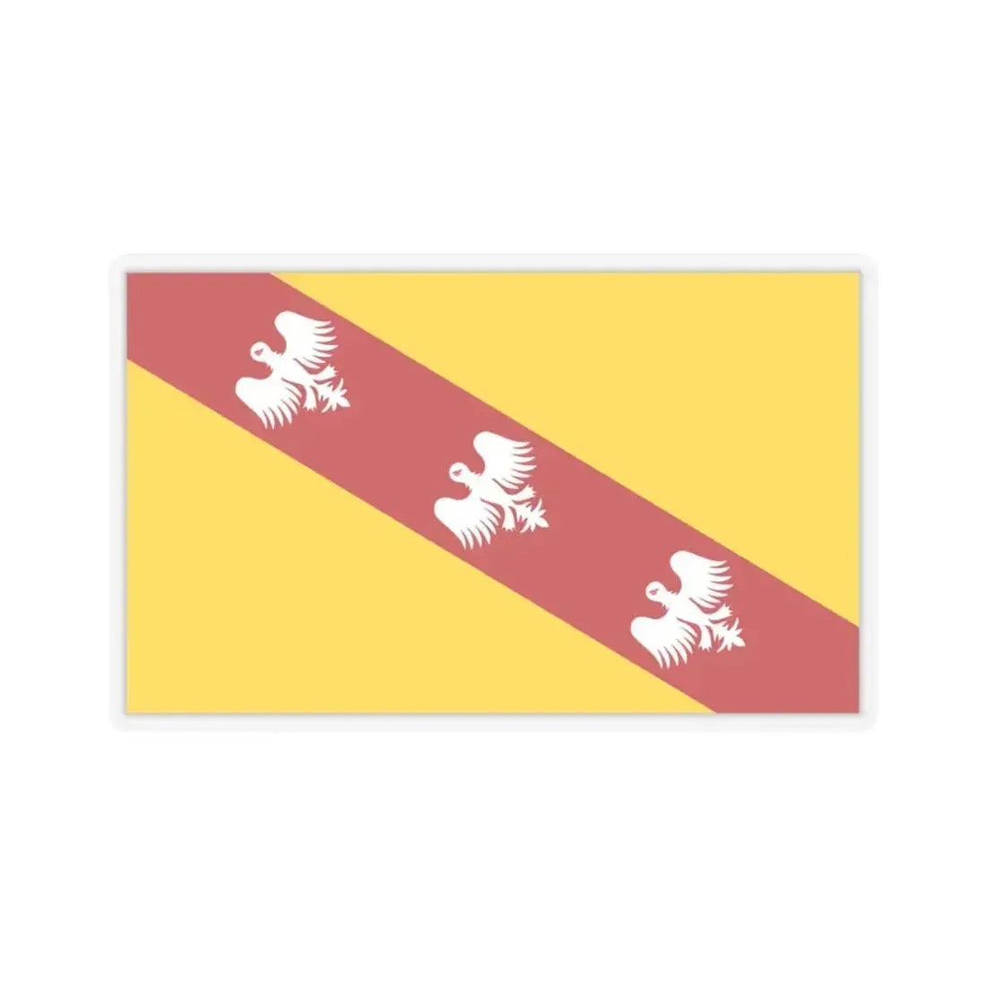 Flag of Lorraine France - STICKER Vinyl Kiss-Cut Decal 3 Inch Transparent - The Sticker Space